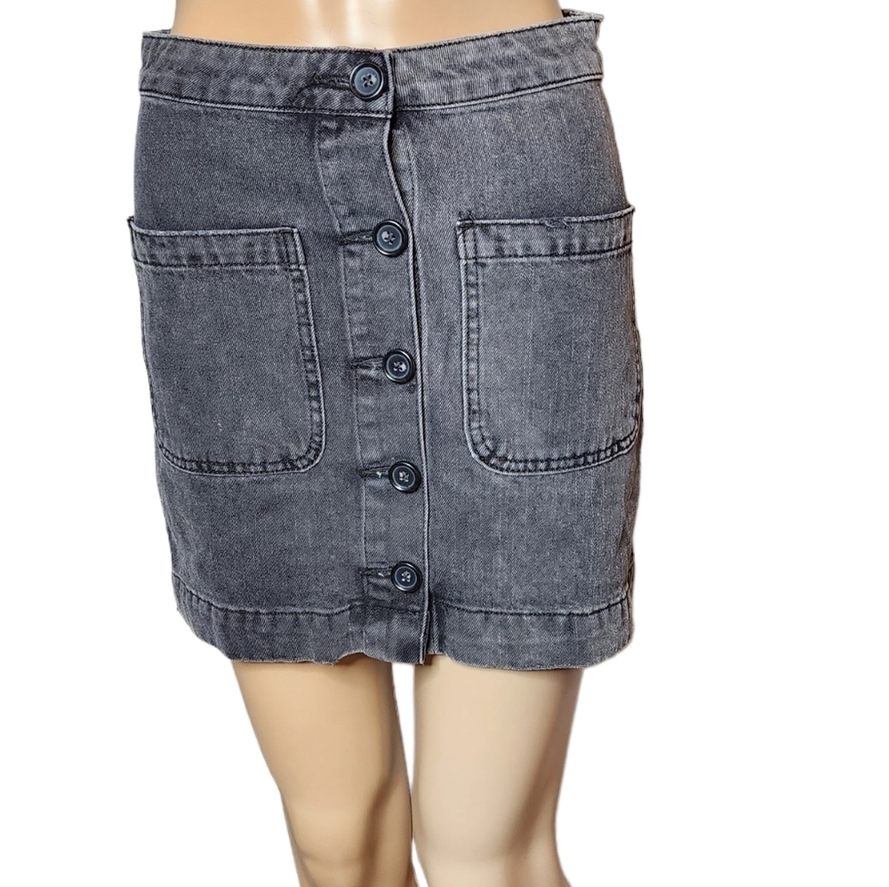 We The Free gray denim skirt